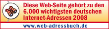 Auszeichnungsbanner Web-Adressbuch f�r Deutschland 2008