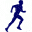 Lauftipps-Icon mit weißem Hintergrund