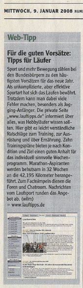 Lauftipps.de in der Augsburger Allgemeine und Allgäuer Zeitung