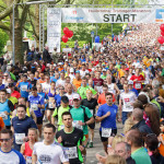 Der Start des Heilbronner Trollinger-Marathon und Halbmarathon