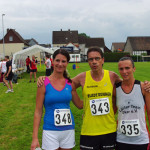 Von links: Larissa Scheidemann (MTV Holzminden), Thomas Ruminski (SVE Hiddestorf) und Agata Krafczyk (Läuferteam Oker)