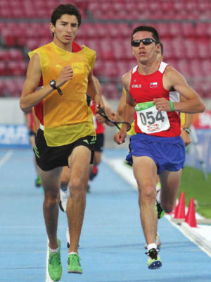 Michael Alba und Cristian Valenzuela. Copyright: Veranstalter/BMW Frankfurt Marathon