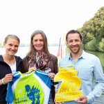 (v.l.): Lisa Hahner (Marathon-As), Stefanie Eichel (eichels: Event GmbH), Steven Cherundolo (Vorstandsmitglied Aktion Kinderherz)
