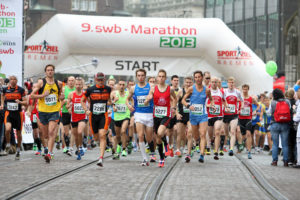 Start des swb-Marathon Bremen 2013. Fotocredit: Sport Ziel