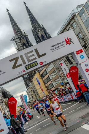 Zieleinlauf Köln Marathon. Copyright: Köln Marathon