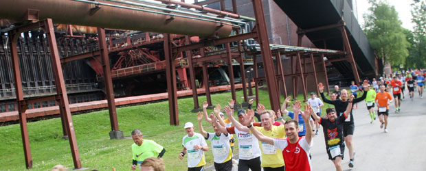 Der 3. VIVAWEST-Marathon beim Weltkulturerbe Zeche Zollverein. Foto: MMP