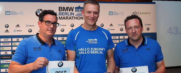 BMW bleibt Titelpartner. Jürgen Lock, Peter van Binsbergen und Christian Jost. Quelle: BMW Laufsport