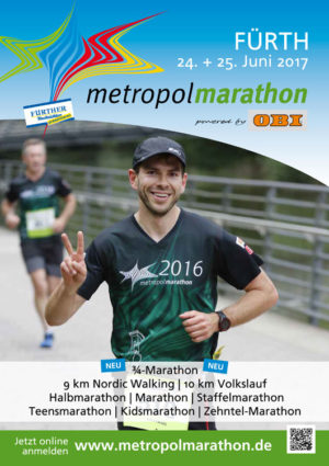Plakat zum Metropolmarathon in Fürth 2017