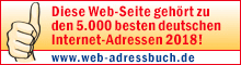 Auszeichnung vom Web-Adressbuch für Deutschland 2018
