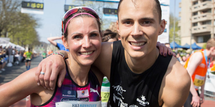 Sabrina Mockenhaupt und Philipp Baar. Foto: Norbert Wilhelmi