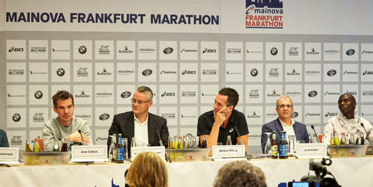 Pressekonferenz zum Mainova Frankfurt Marathon 2018. Copyright: Mainova Frankfurt Marathon
