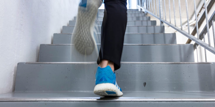 Treppenhauslauf im thyssenkrupp-Testturm. Quelle: thyssenkrupp Elevator